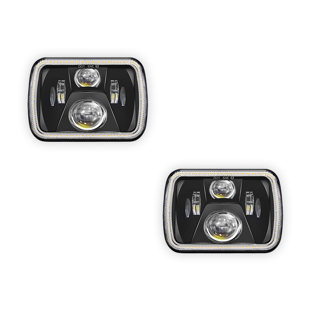 Toyota HiLux N40 / N50 / N60 (1983 - 2004) LED Halo DRL Headlights LH + RH