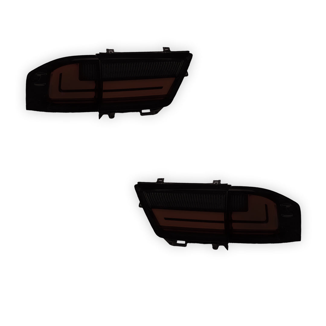 Toyota LandCruiser 200 Series (2015 - 2020) Black Sequential Full LED Tail Lights LH + RH