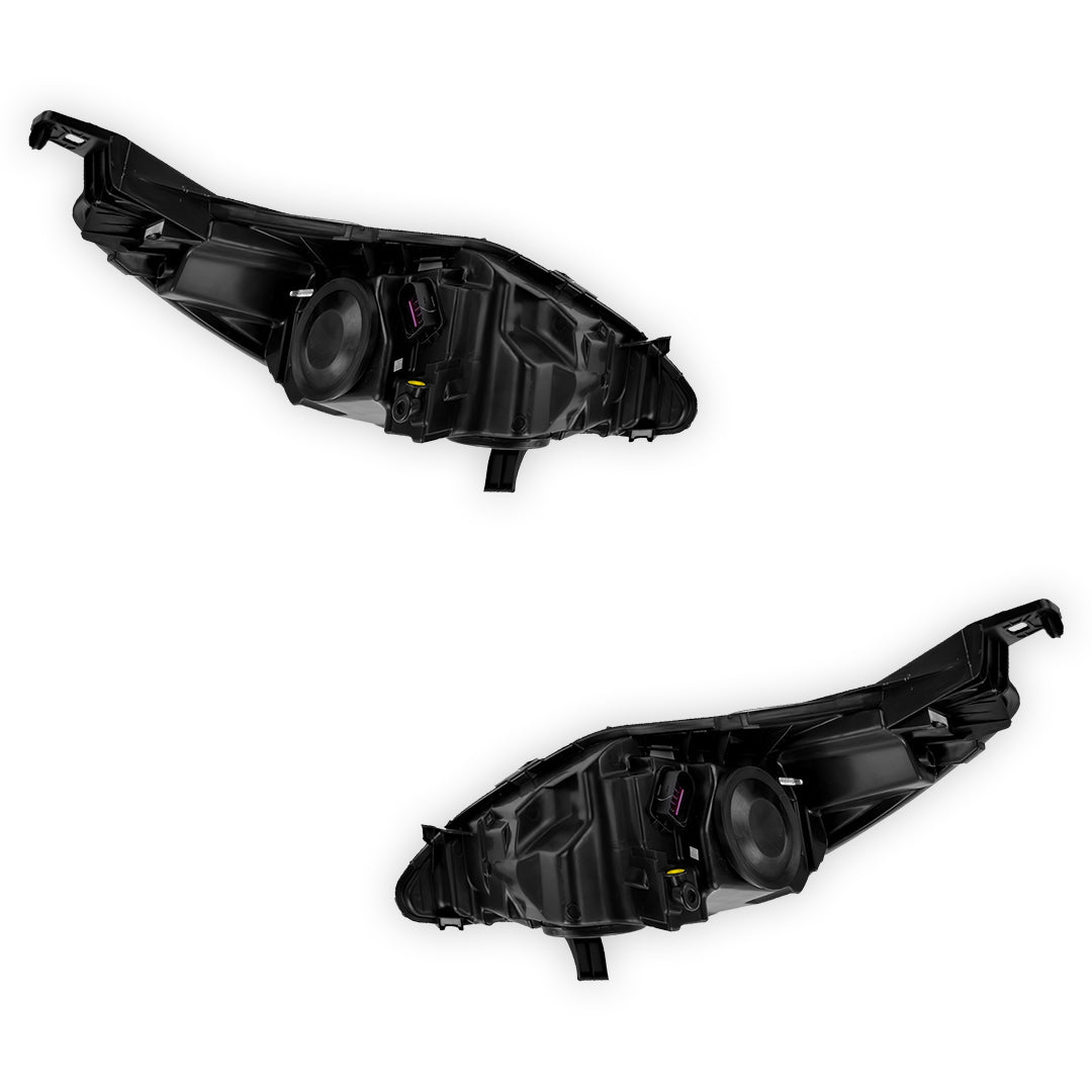 Ford Fiesta WT Thai Built (2010 - 2013) Black Halogen OEM Style Headlights LH + RH