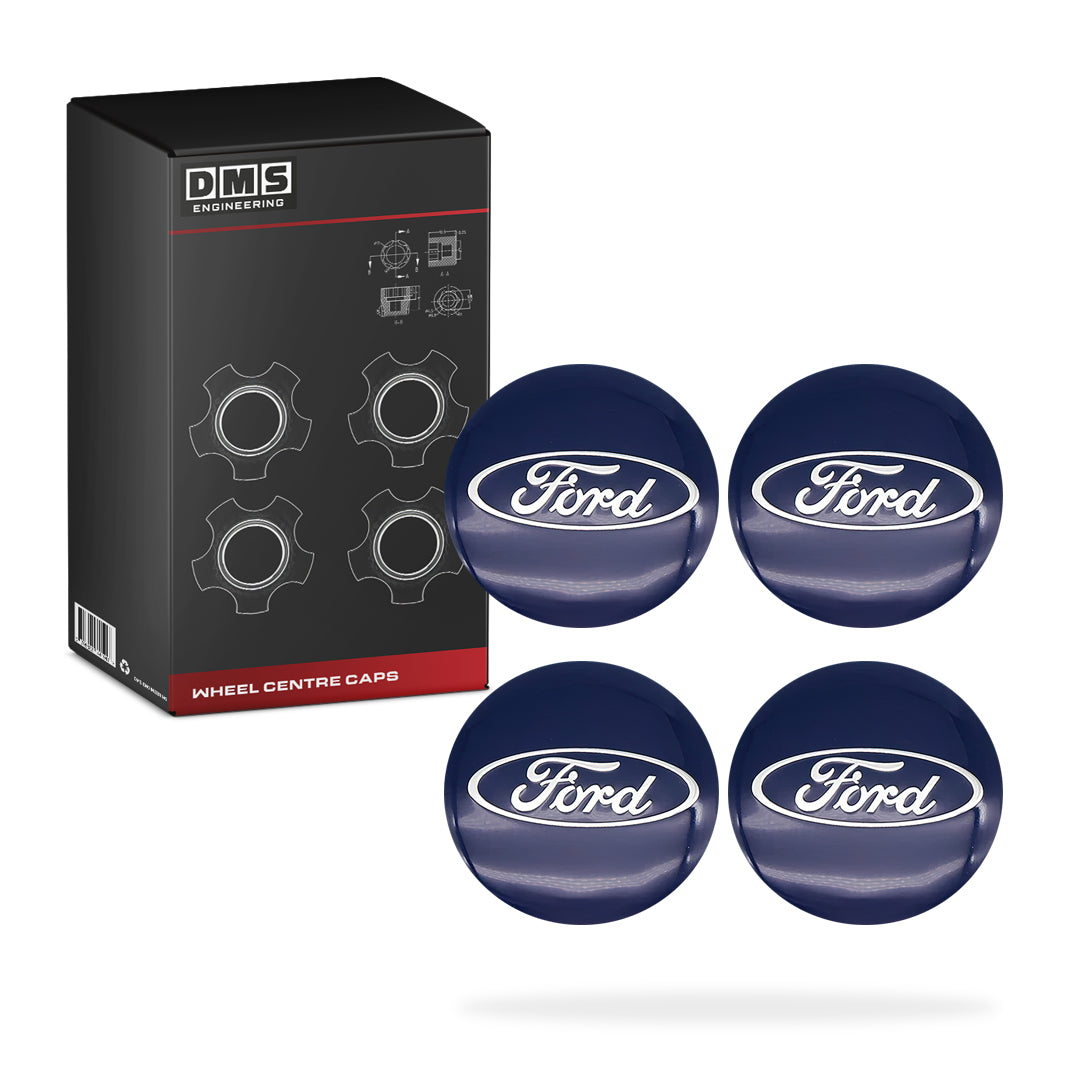 Ford Falcon EF / AU / BA / BF / FG (1996 - 2014) 4 Pcs. Blue Wheel Centre Caps