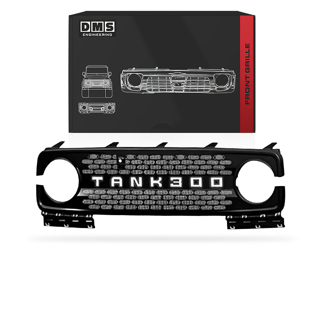 GWM Tank 300 P01 (2023 - 2025) Front Grille + LED Lights & Emblem