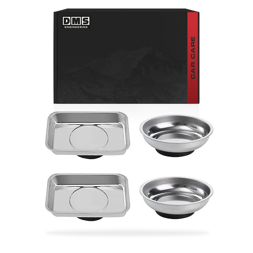 Magnetic Stainless Steel Tool Tray Set of 4
