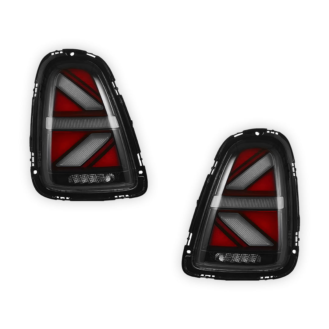 Mini Cooper R56 / R57 / R58 / R59 (2007 - 2015) Sequential Clear Red LED Tail Lights LH + RH