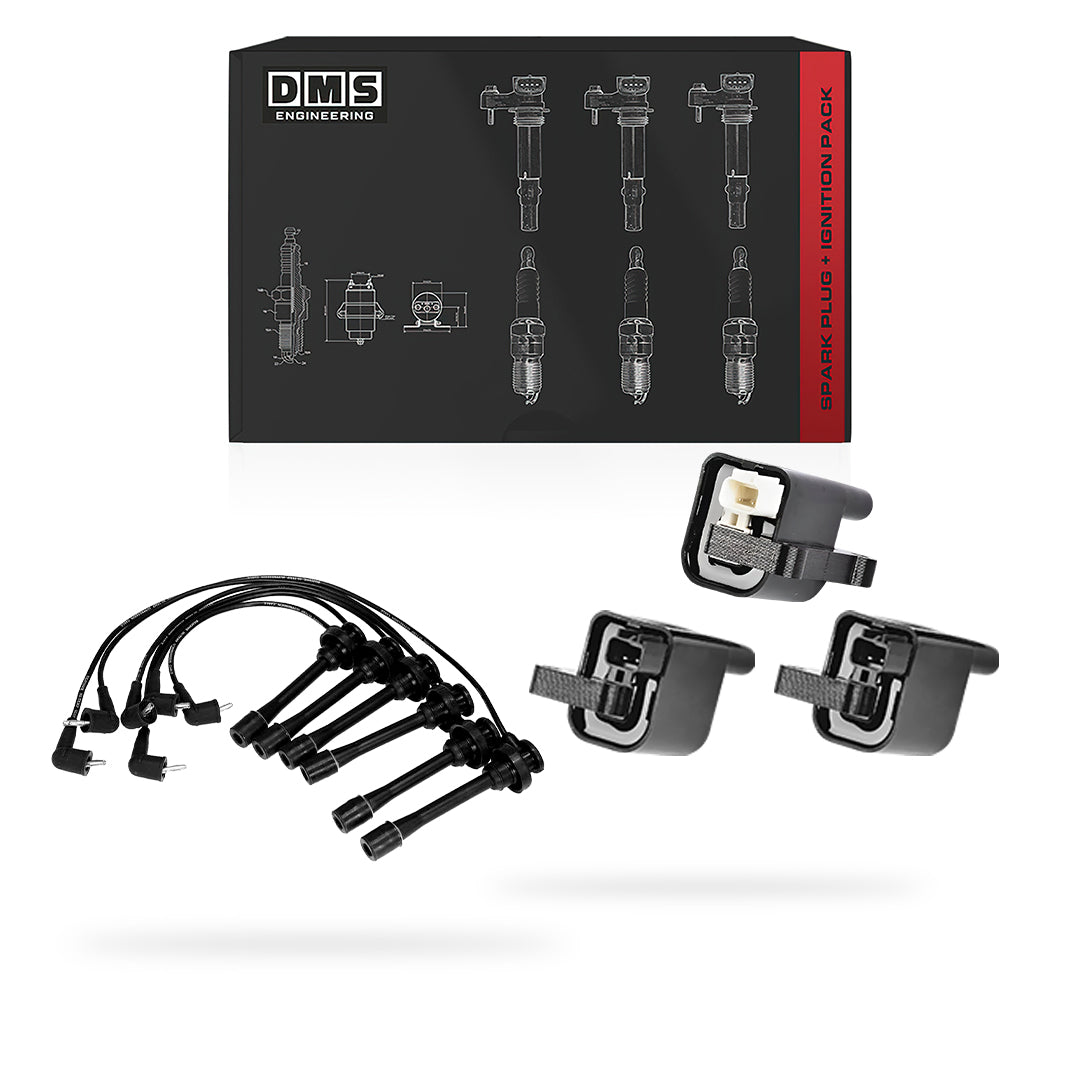 Mitsubishi Triton MK / ML (2003 - 2008) 3.0L / 3.5L Ignition Coil Packs and Spark Plug Leads Complete Set