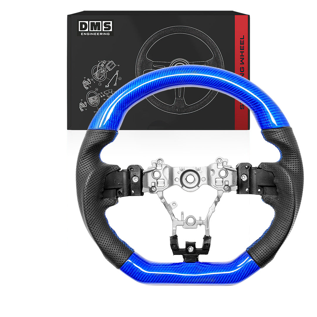 Subaru Levorg VM (2015 - 2021) Blue Carbon Leather Blue Stitching Steering Wheel