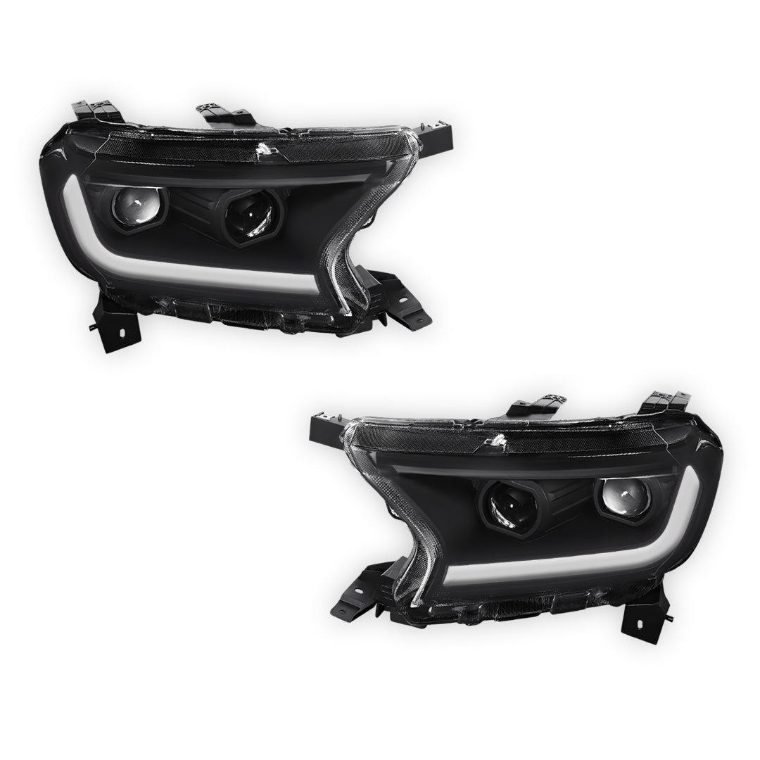 Ford Ranger (2019 - 2022) Sequential Signal Start-Up LED DRL Projector Headlights LH + RH