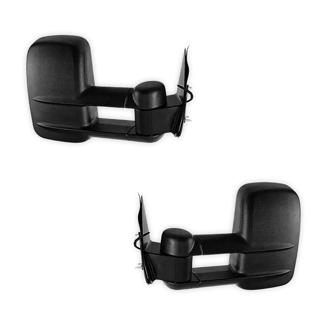 Toyota HiLux (2005 - 2015) Black Extendable Towing Side Mirrors