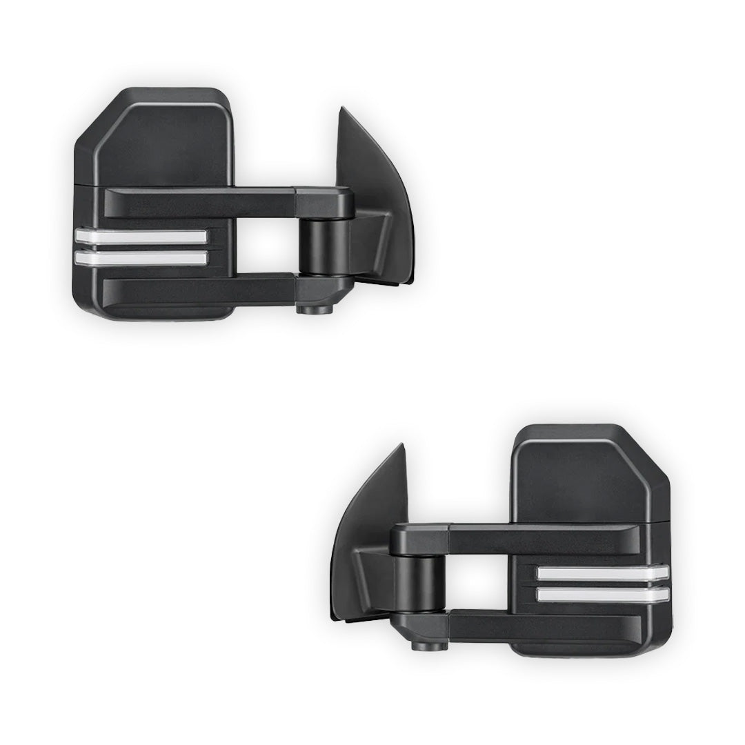 Toyota HiLux N80 (2015 - 2025) Black Extendable Towing Side Mirrors