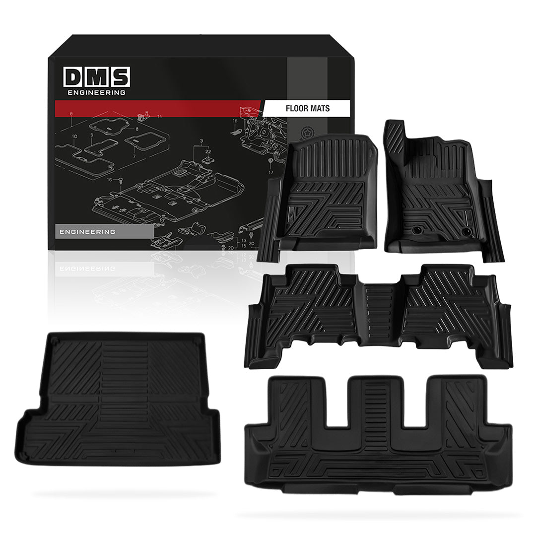 Toyota Prado 150 Series (2009 - 2023) Rubber Floor Mats Complete Set