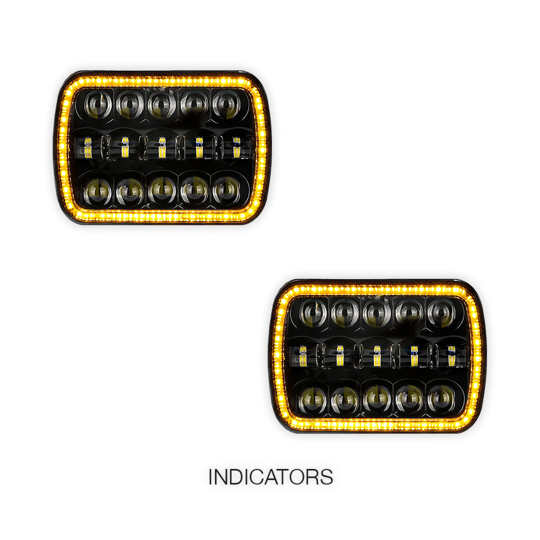 Holden Rodeo TF / R9 (1998 - 2003) 7x6" 5x7" LED Headlights LH + RH