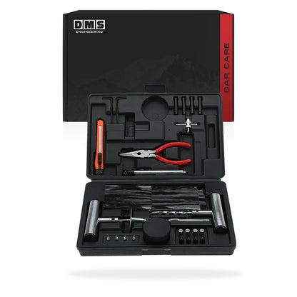 DMS Road Safety Kit - Tire Repair Kit + Cordless Tire Inflator + Jump Starter Power Bank