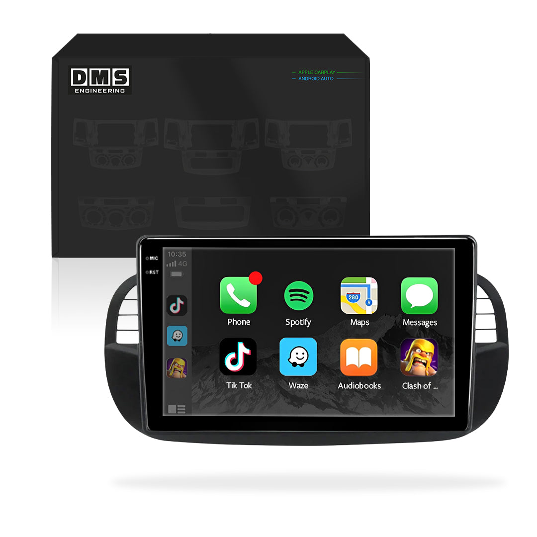 Fiat 500 Series 1 (2008 - 2014) 9" 13.3" Android Radio – Wireless Apple CarPlay & Android Auto