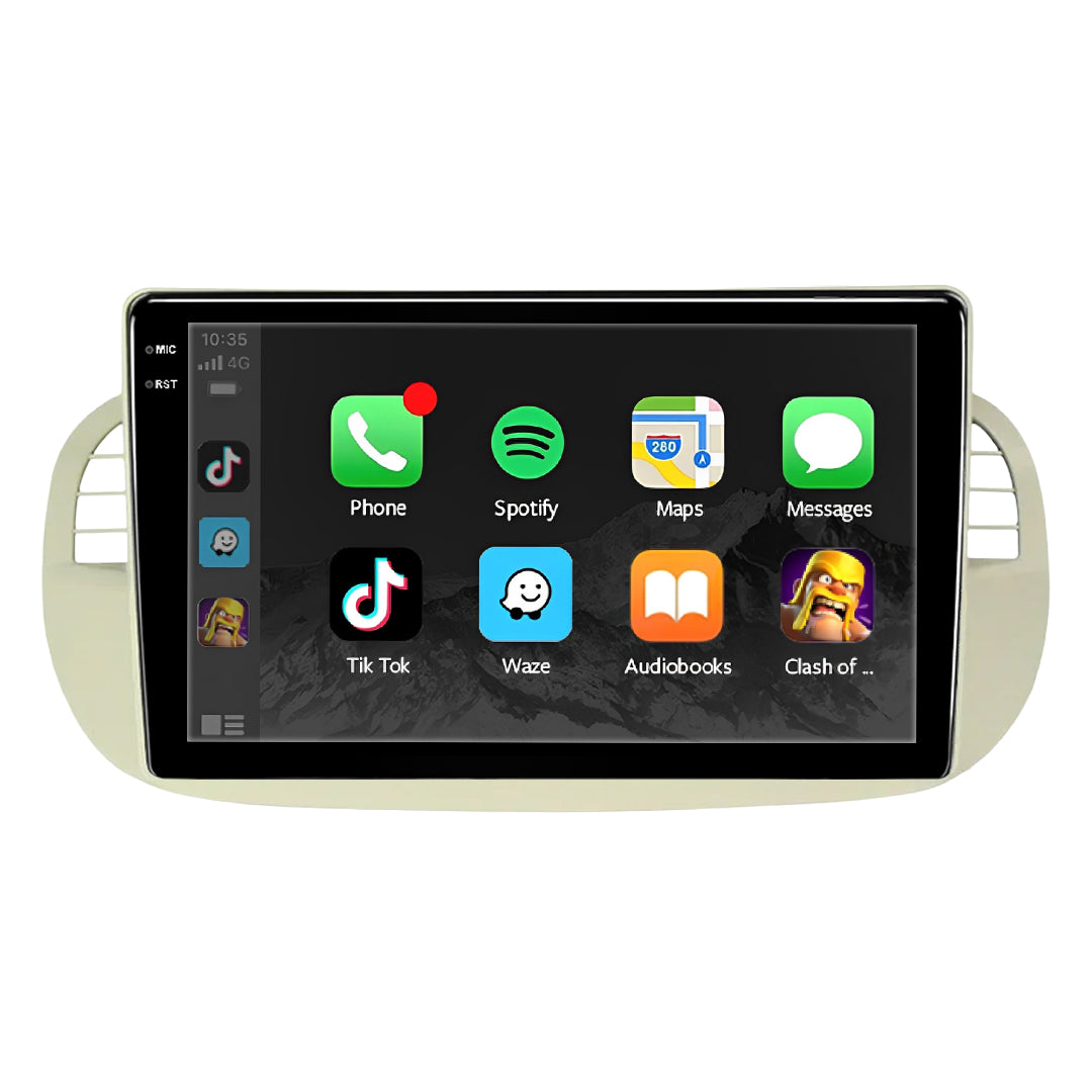 Fiat 500 Series 1 (2008 - 2014) 9" 13.3" Android Radio – Wireless Apple CarPlay & Android Auto