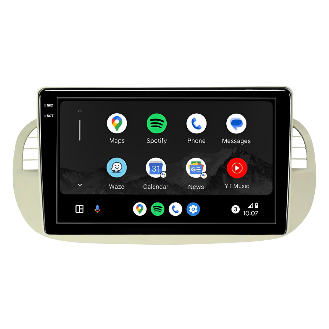 Fiat 500 Series 1 (2008 - 2014) 9" 13.3" Android Radio – Wireless Apple CarPlay & Android Auto
