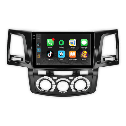 Toyota Hilux N70 (2005 - 2015) 9" 13.3" Wireless Android 16 Head Unit for Apple CarPlay / Android Auto Circular Knob AC Panel