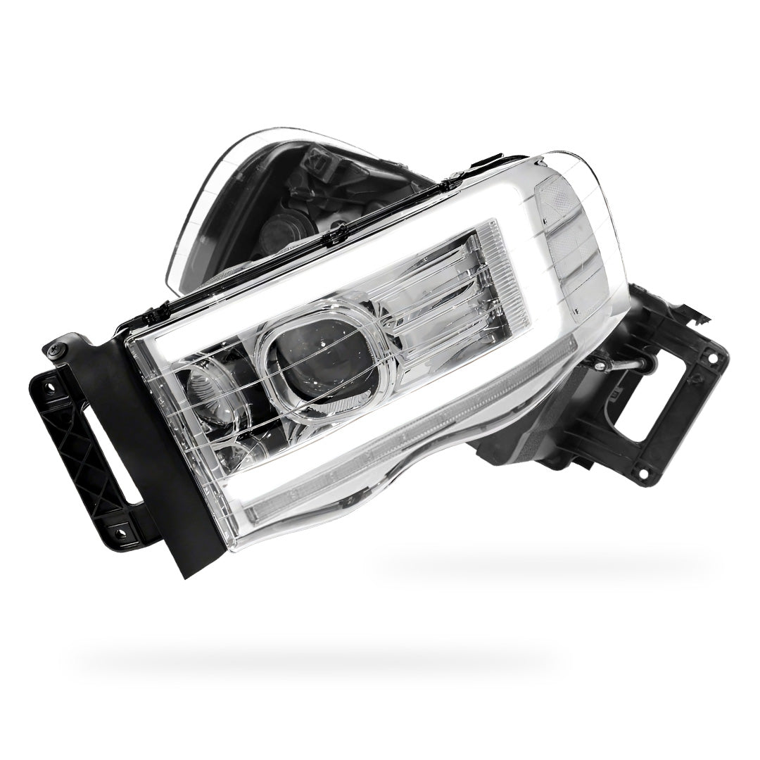 Dodge RAM 2500 (2002 - 2005) LED DRL Sequential Turn Signal Projector Headlights LH + RH