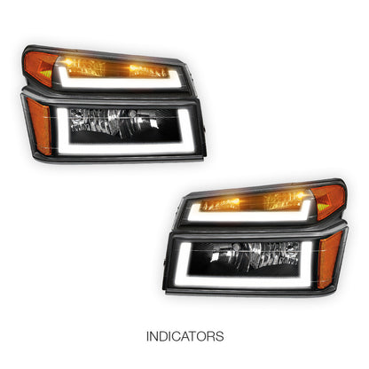 Chevrolet Colorado LS / LT (2004 - 2012) LED DRL Headlights LH + RH