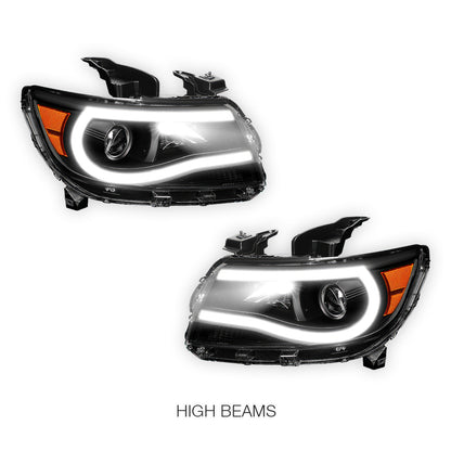 Chevrolet Colorado LT / Z71 / ZR2 (2015 - 2023) Pair LED DRL Bar Projector Headlights LH + RH