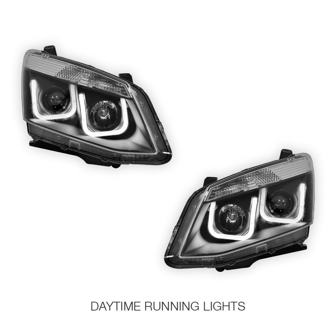 Isuzu D-MAX RT (2012 - 2016) 3D LED Stripe DRL Projector Headlights LH + RH