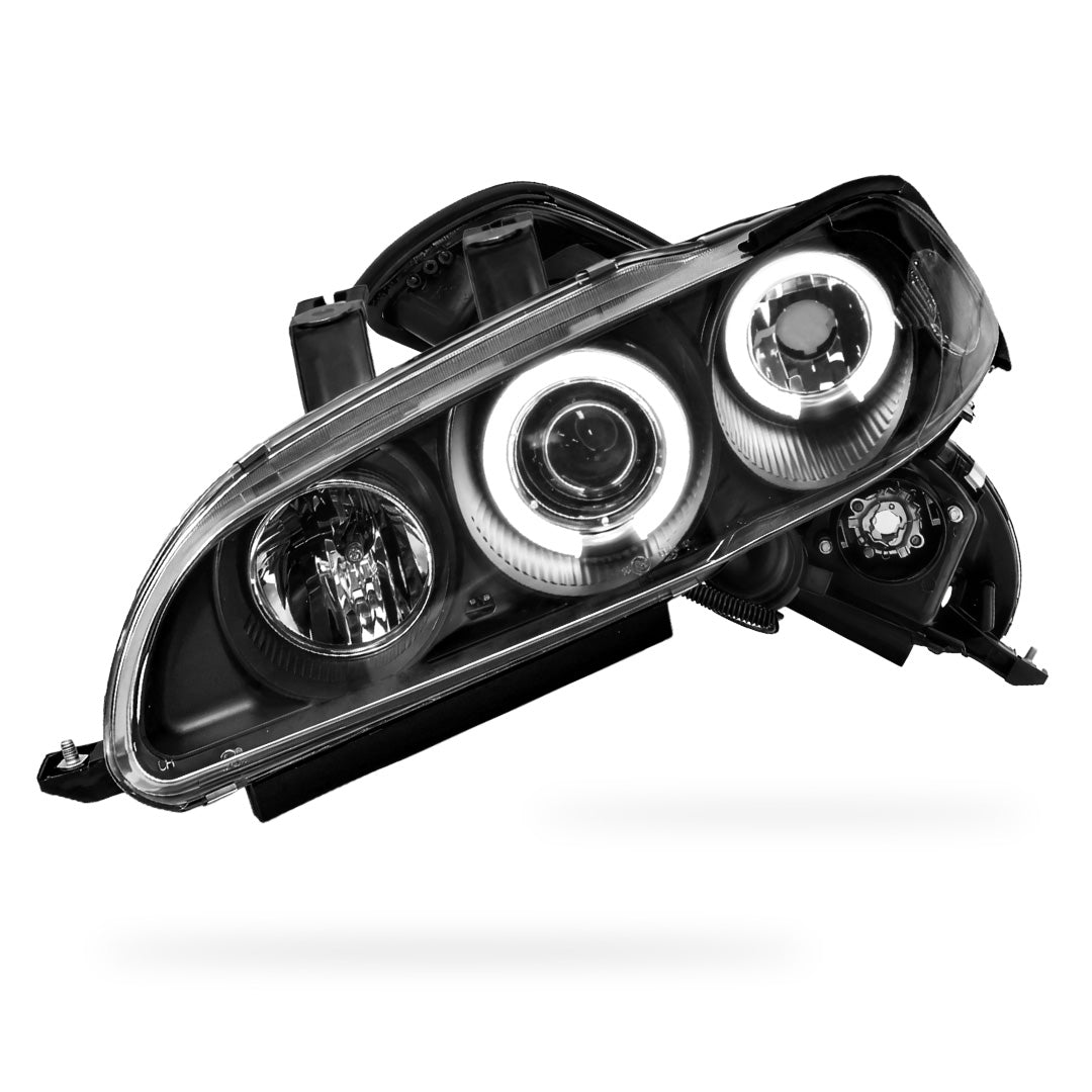 Honda Civic EG (1992 - 1995) LED DRL Angel-Eyes Projector Headlights LH + RH