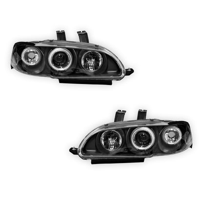 Honda Civic EG (1992 - 1995) LED DRL Angel-Eyes Projector Headlights LH + RH