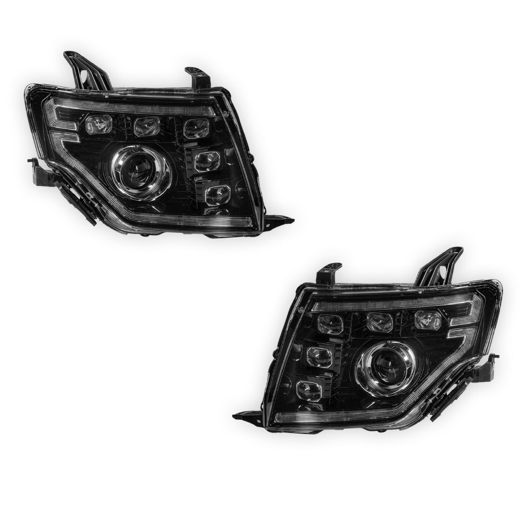 Mitsubishi Pajero NS / NT / NW / NX (2007 - 2021) DRL Style Full LED Projector Sequential Indicator Headlights LH + RH