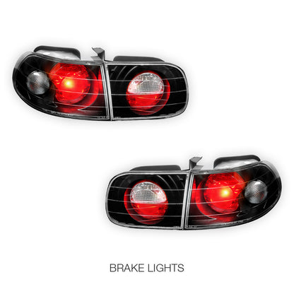 Honda Civic EG (1992 - 1995) Black Altezza Halogen Tail Lights LH + RH