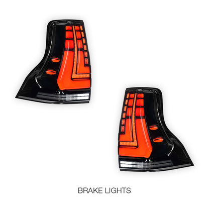 Toyota LandCruiser Prado 150 Series (2018 - 2023) Smoked Sequential Full LED Tail Lights LH + RH