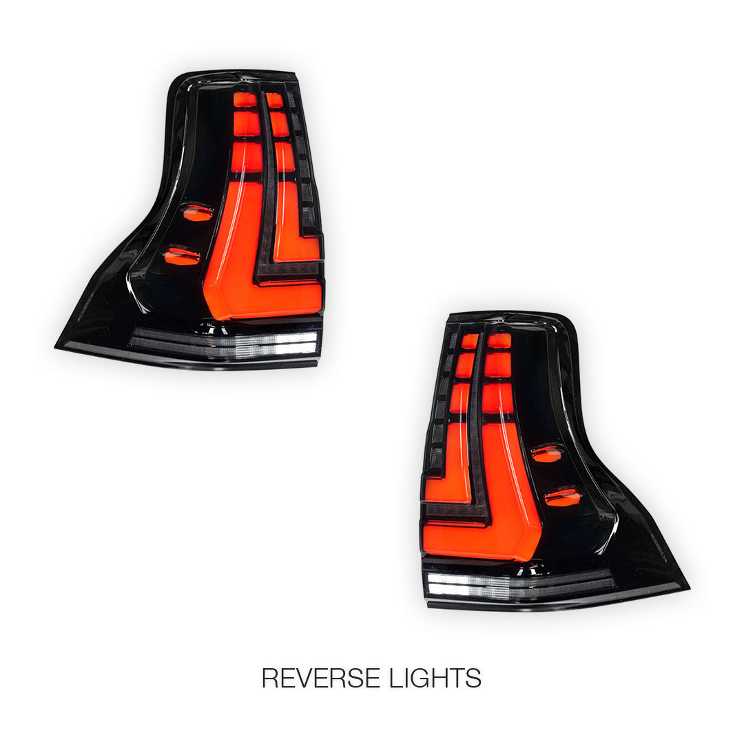Toyota LandCruiser Prado 150 Series (2018 - 2023) Smoked Sequential Full LED Tail Lights LH + RH