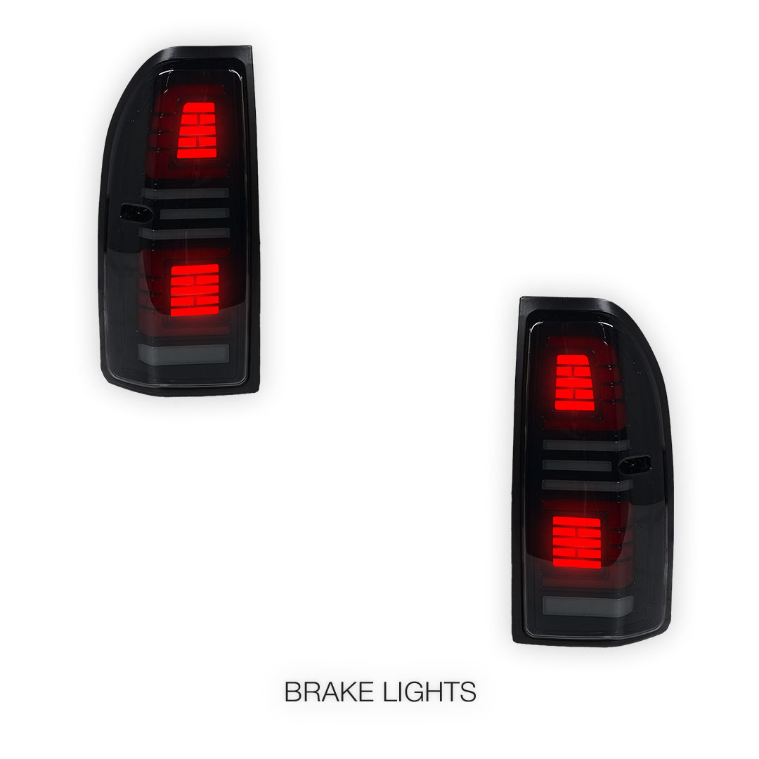 Toyota LandCruiser Prado 90 / 95 Series (1997 - 2002) Smoked Sequential Full LED Tail Lights LH + RH