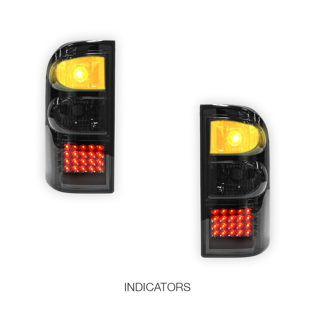 Nissan Patrol GU (1997 - 2004) Full Smoked LED Tail Lights LH + RH