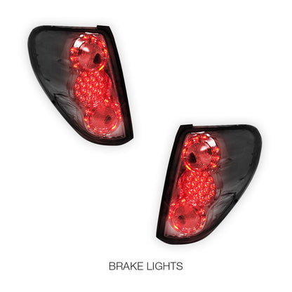 Mitsubishi Triton ML / MN (2006 - 2015) Smoked Black LED Tail Lights LH + RH