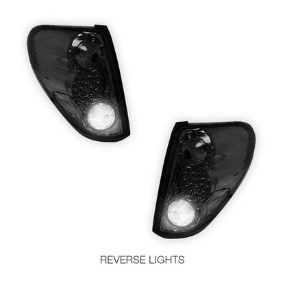 Mitsubishi Triton ML / MN (2006 - 2015) Smoked Black LED Tail Lights LH + RH