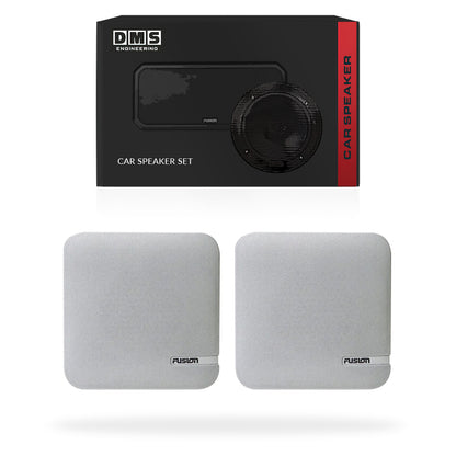 6.5" Round & Square / 4" Rectangular Shallow Mount Car Speakers Set