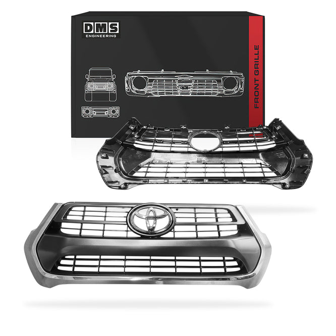 Toyota HiLux N80 (2020 - 2025) Black / Chrome Front Grille