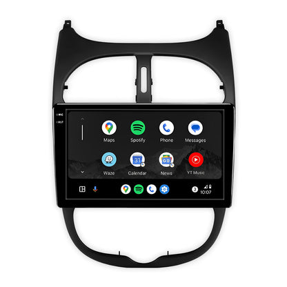 Peugeot 206 (1998 - 2012) 9" Android Radio – Wireless Apple CarPlay & Android Auto