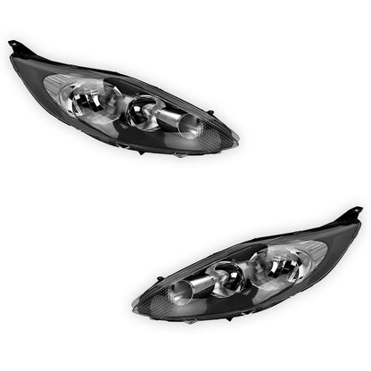 Ford Fiesta WT Thai Built (2010 - 2013) Black Halogen OEM Style Headlights LH + RH
