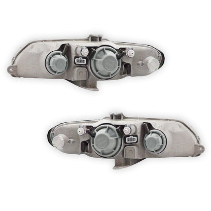 Holden Commodore VX VU (2000 - 2002) Black OEM Style Headlights LH + RH