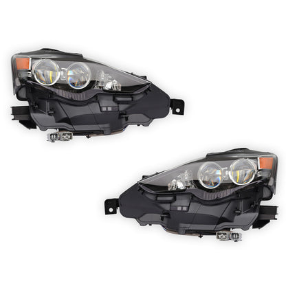 Lexus IS200t F Sport (2016) Replacement Black LED Headlights LH + RH