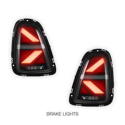 Mini Cooper R56 / R57 / R58 / R59 (2007 - 2015) Sequential Clear Red LED Tail Lights LH + RH