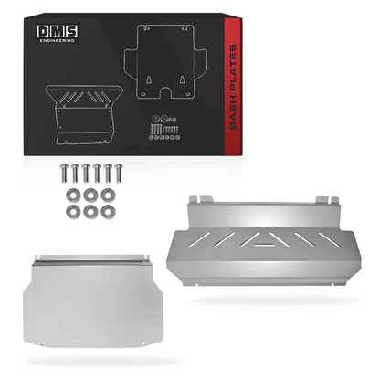 Mitsubishi Pajero NS / NT / NW / NX (2006 - 2022) Black / Silver Bash Plates