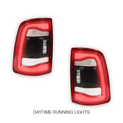 RAM 3500 (2019 - 2024) Black Bezel Blind Spot LED Tail Lights LH + RH