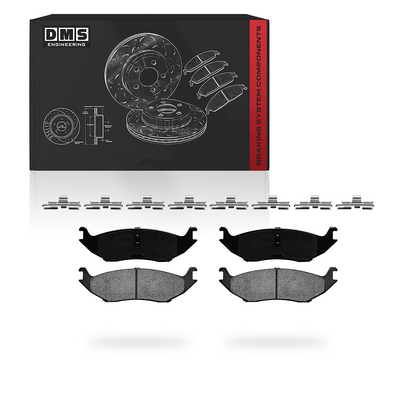 RAM 1500 (2006 - 2018) Front and Rear Drilled & Slotted Brake Rotors and Brake Pads LH + RH