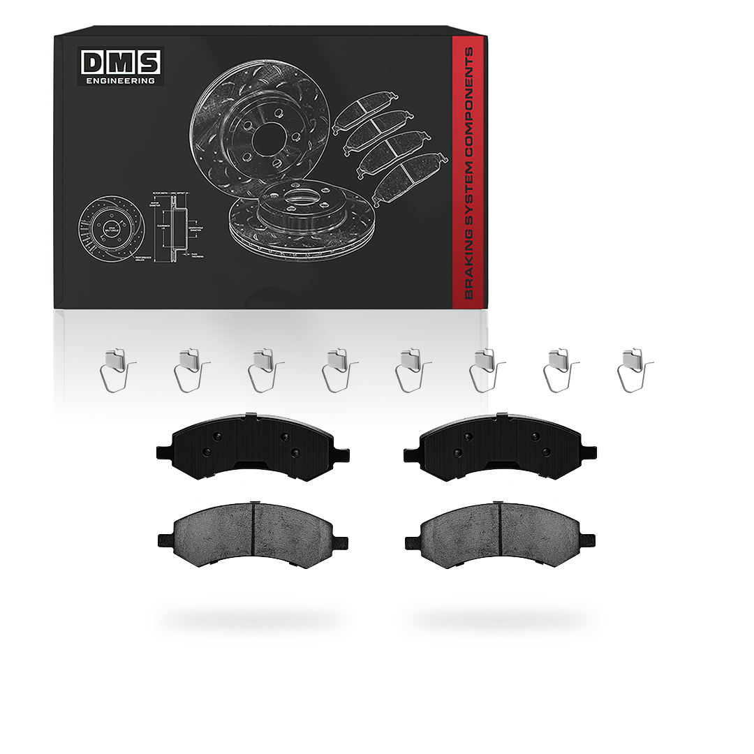 RAM 1500 (2006 - 2018) Front and Rear Drilled & Slotted Brake Rotors and Brake Pads LH + RH