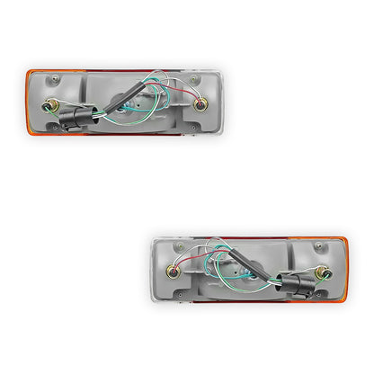 Toyota HiLux 2WD / 4WD (1988 - 2005) Round Plug Tray OEM Style Tail Lights LH + RH