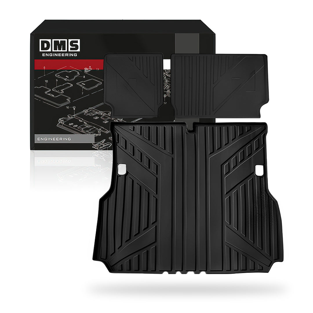 Toyota LandCruiser Prado 250 Series 5-Seater (2024 - 2025) 3 Pcs. Boot Cargo Mat Liners + Kick Mats