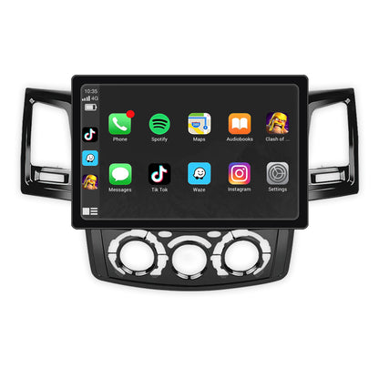 Toyota Hilux N70 (2005 - 2015) 9" 13.3" Wireless Android 16 Head Unit for Apple CarPlay / Android Auto Circular Knob AC Panel