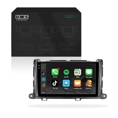 Toyota Sienna (2021 - 2026) Autoestéreo Android 9" Inalámbrico con CarPlay y Android Auto