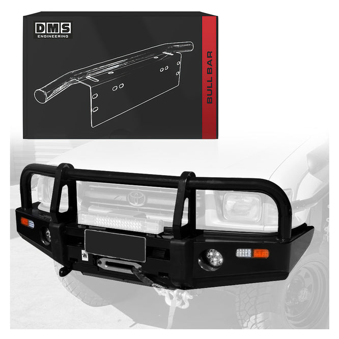 Toyota HiLux N60 (1998 - 2004) Steel Bull Bar + LED Lights