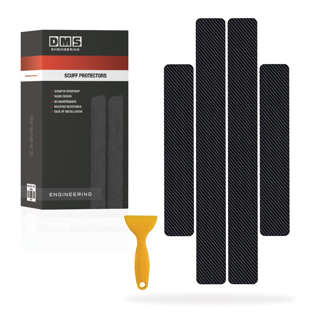 Universal DIY Door Sill Anti-Scratch Scuff Carbon Fiber Sticker Protectors Complete Set